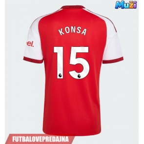 Lacne Muži Futbalové dres Arsenal Ezri Konsa #15 2026-27 Krátky Rukáv - Domáci